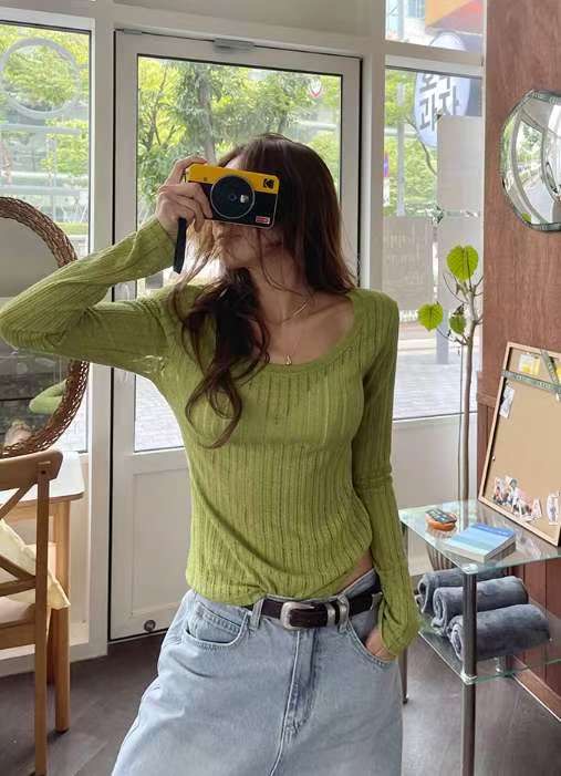 PASTELDEER東大門㊣實拍女士新品25秋冬推薦熱賣時尚長袖T恤PASTELDEER長袖T恤圖色4