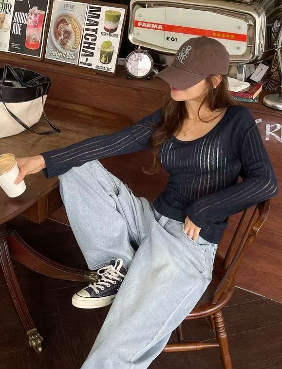 PASTELDEER東大門㊣實拍女士新品25秋冬推薦熱賣時尚長袖T恤PASTELDEER長袖T恤圖色5