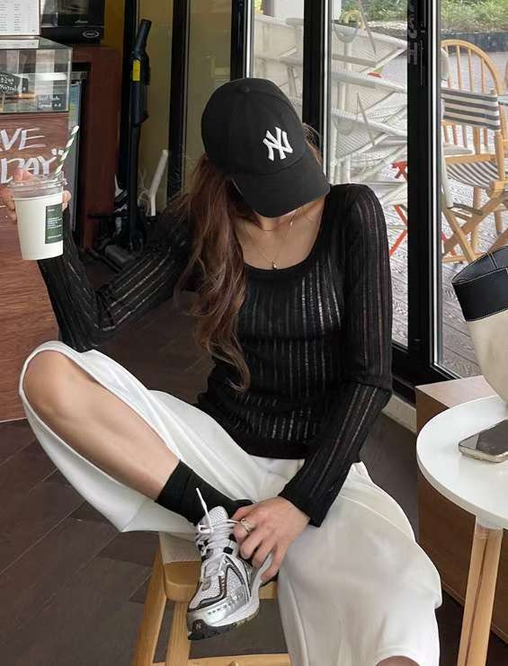 PASTELDEER東大門㊣實拍女士新品25秋冬推薦熱賣時尚長袖T恤PASTELDEER長袖T恤圖色6