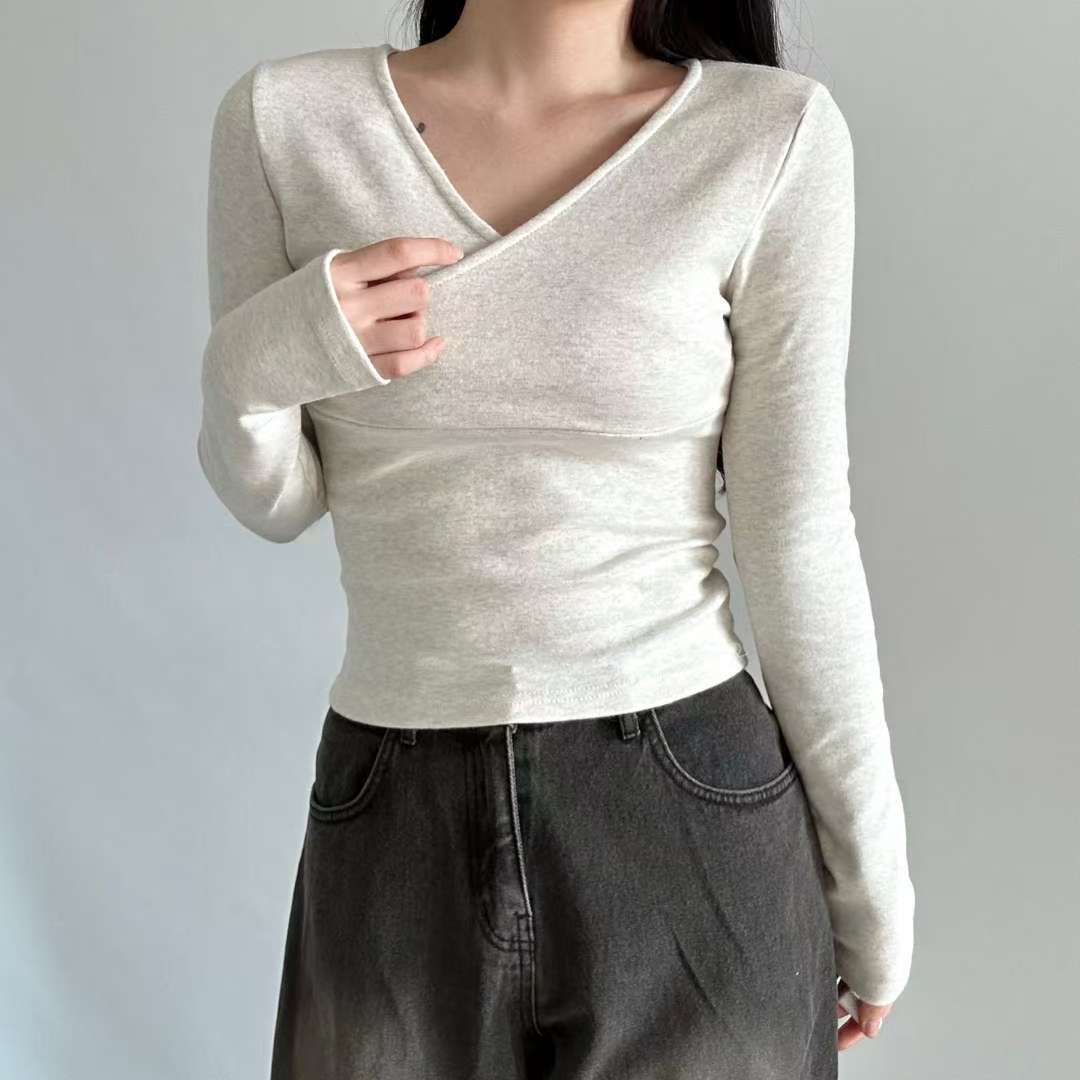 PASTELDEER韓國代購㊣女裝新款25秋冬推薦時尚熱賣職業長袖T恤PASTELDEER長袖T恤圖色2