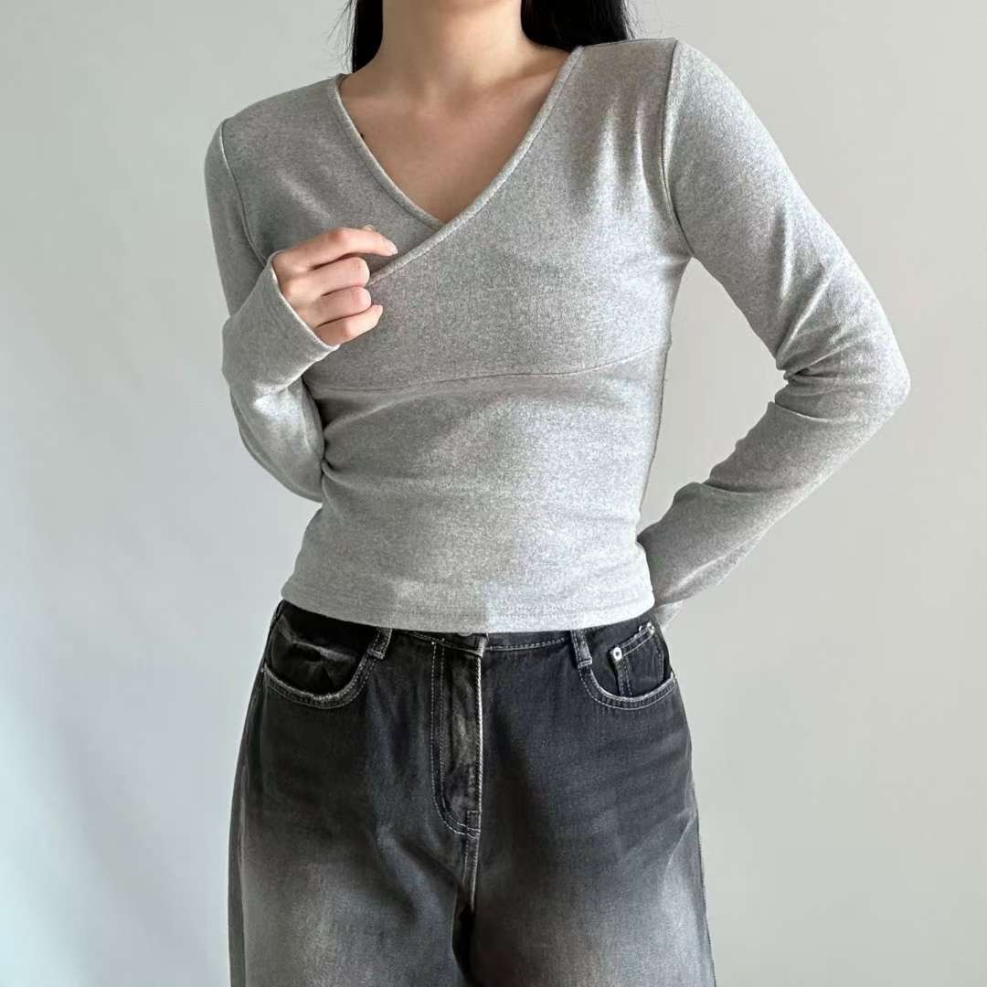 PASTELDEER韓國代購㊣女裝新款25秋冬推薦時尚熱賣職業長袖T恤PASTELDEER長袖T恤圖色3