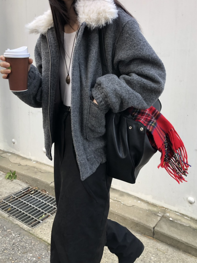 MONDAYMORING東大門㊣直郵女裝新品真品25秋冬時尚夾克羊毛MONDAYMORING夾克