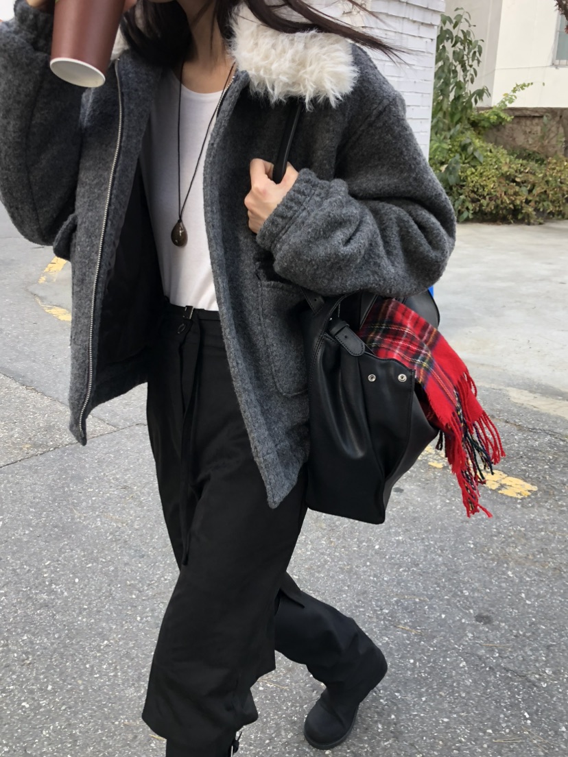 MONDAYMORING東大門㊣直郵女裝新品真品25秋冬時尚夾克羊毛MONDAYMORING夾克