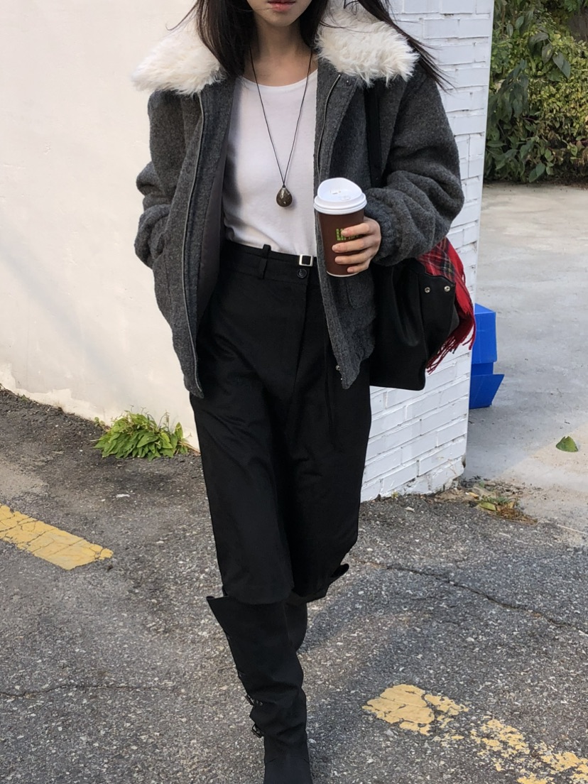 MONDAYMORING東大門㊣直郵女裝新品真品25秋冬時尚夾克羊毛MONDAYMORING夾克