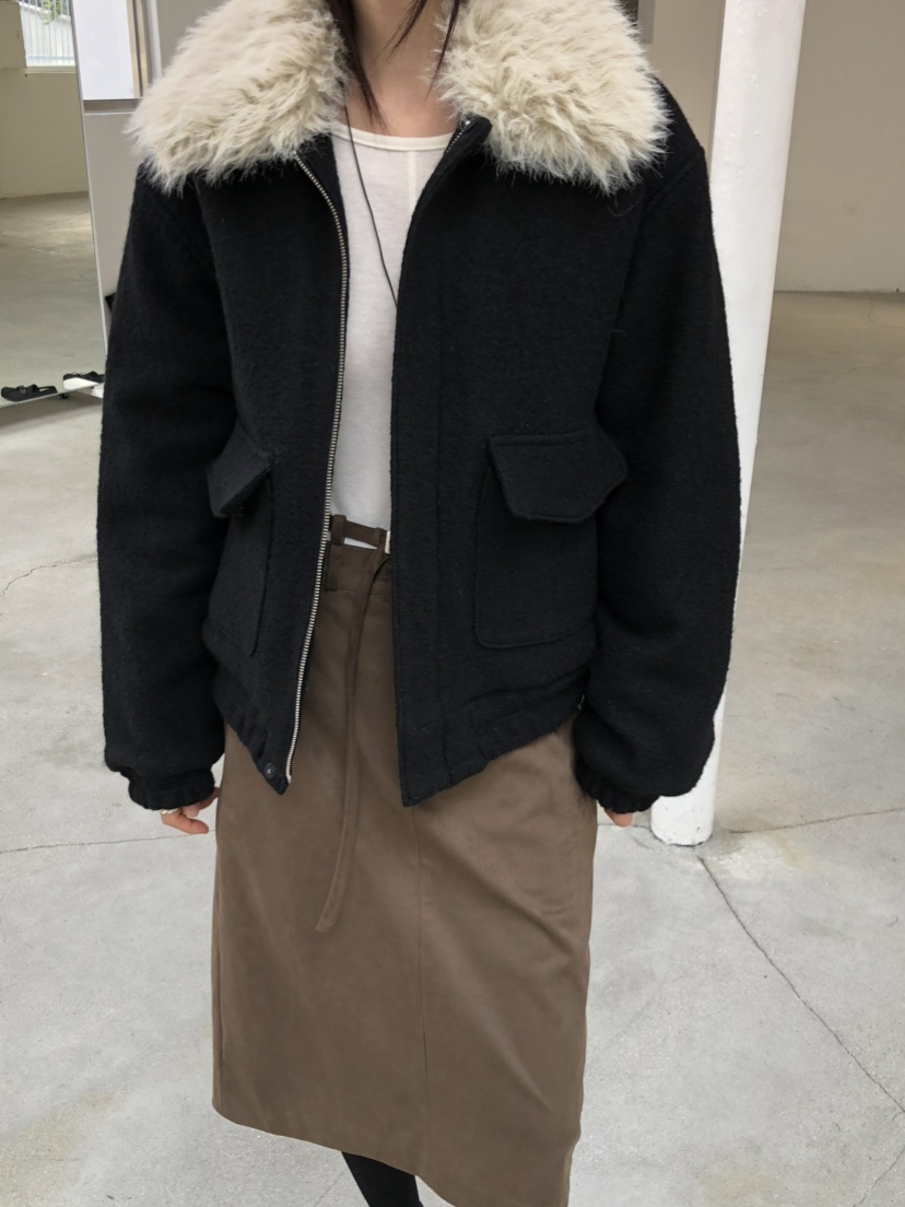 MONDAYMORING東大門㊣直郵女裝新品真品25秋冬時尚夾克羊毛MONDAYMORING夾克