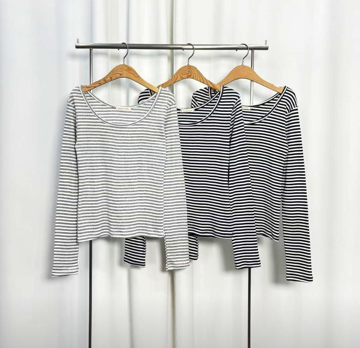 PASTELDEER韓國代購㊣女裝新款休閑熱賣人氣時尚25秋冬長袖T恤PASTELDEER長袖T恤圖色3左三色