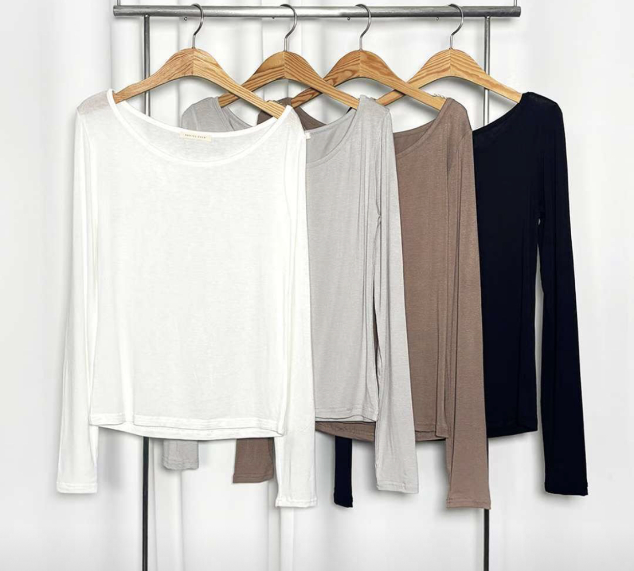 PASTELDEER韓國直郵㊣女裝新款休閑時尚熱賣真品職業長袖T恤PASTELDEER長袖T恤圖色4左四色