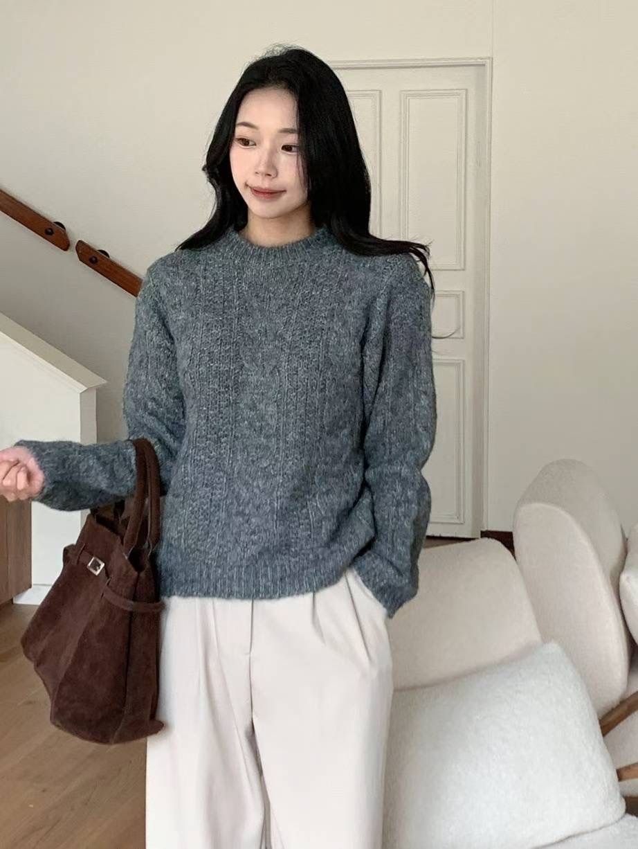 MU 뮤-T東大門㊣實拍女裝新款職業人氣25秋冬熱賣毛衣羊毛MU 뮤-T毛衣圖色2