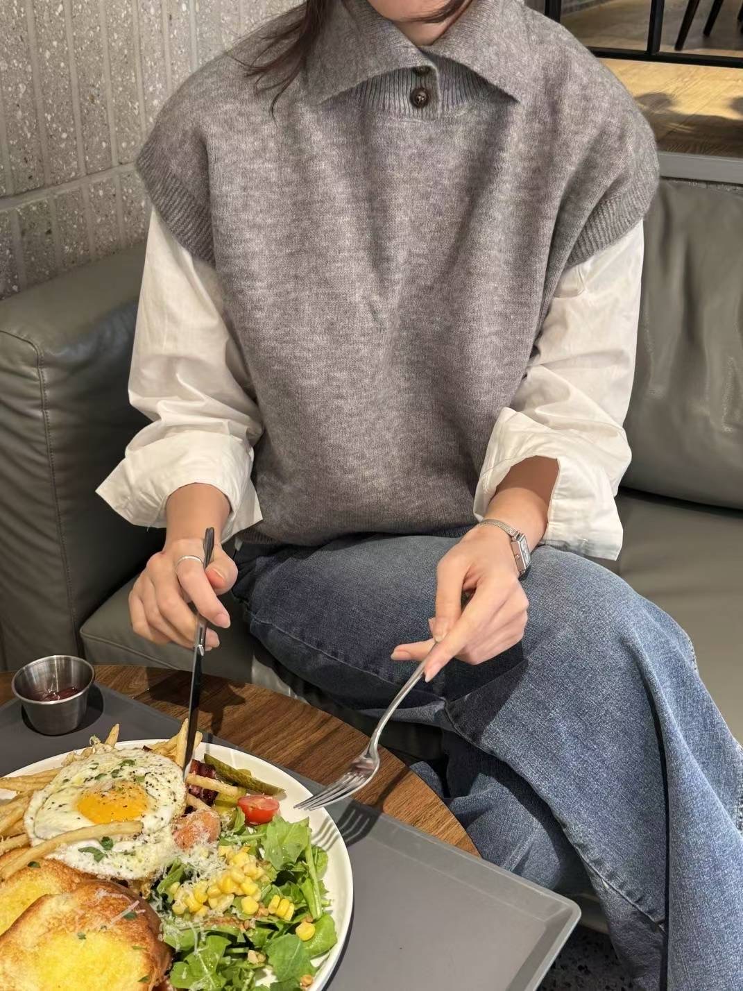 MU 뮤-T東大門㊣代購女裝新品人氣熱賣休閑吊帶背心不含內搭MU 뮤-T吊帶/背心圖色1