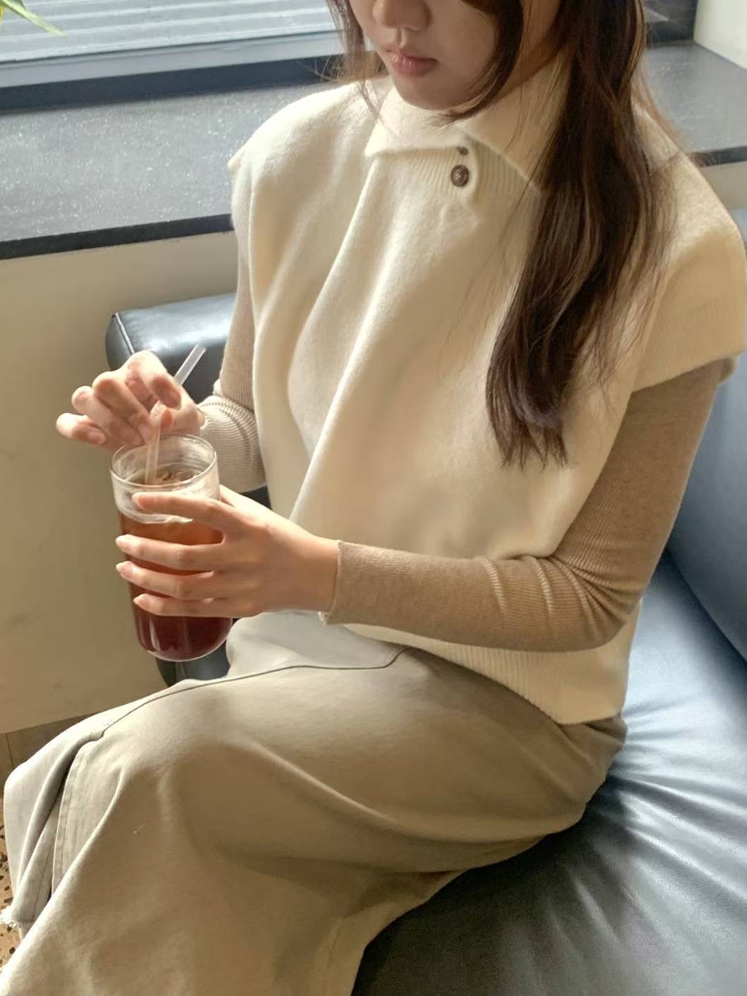 MU 뮤-T東大門㊣代購女裝新品人氣熱賣休閑吊帶背心不含內搭MU 뮤-T吊帶/背心圖色2