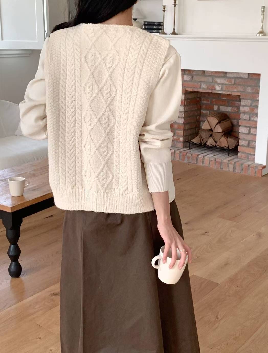 MU 뮤-T東大門㊣代購女士新品熱賣休閑時尚馬甲不含內搭羊毛MU 뮤-T馬甲