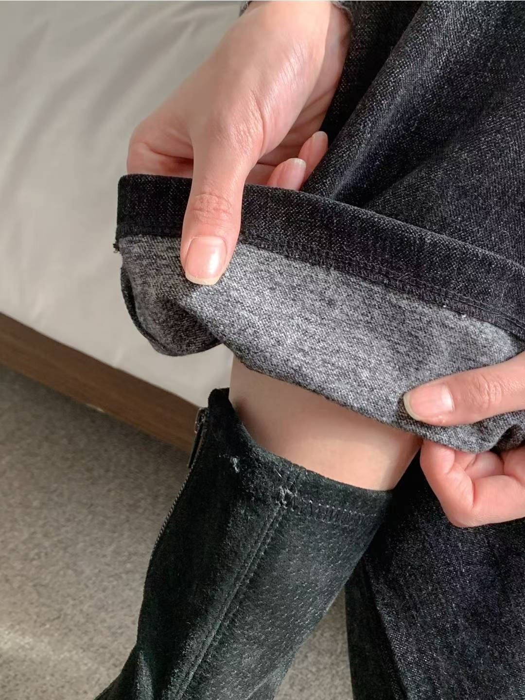 MU 뮤-T東大門㊣代購女裝新款人氣休閑職業熱賣休閑褲抓絨MU 뮤-T休閑褲