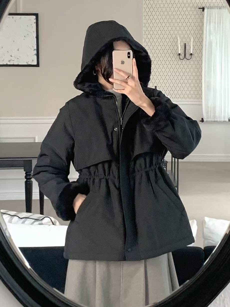 MU 뮤-T東大門㊣代購女裝新品時尚休閑人氣短款棉服連帽絨MU 뮤-T短款棉服