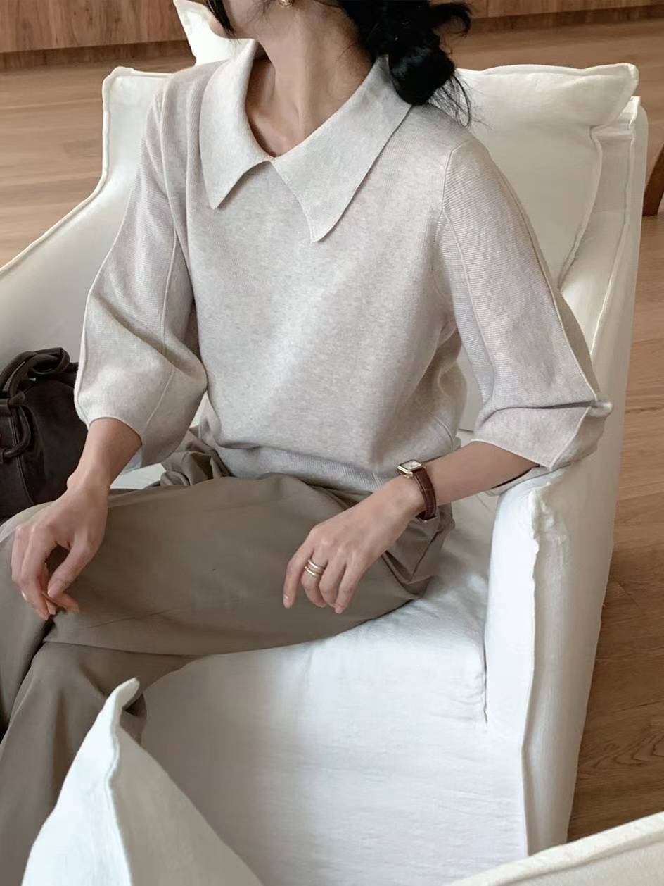 MU 뮤-T東大門㊣直郵女裝新款推薦時尚熱賣休閑人氣針織衫MU 뮤-T針織衫圖色3