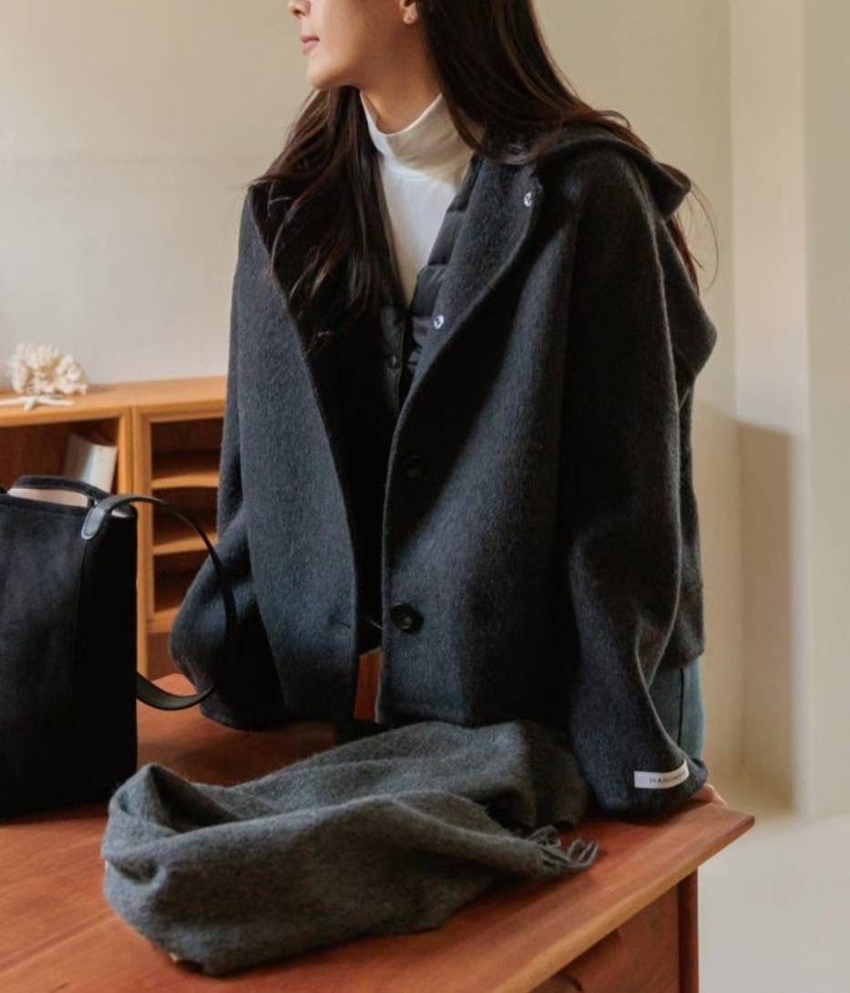 MU 뮤-T東大門㊣代購女士新款休閑推薦熱賣真品夾克手工羊毛MU 뮤-T夾克圖色3