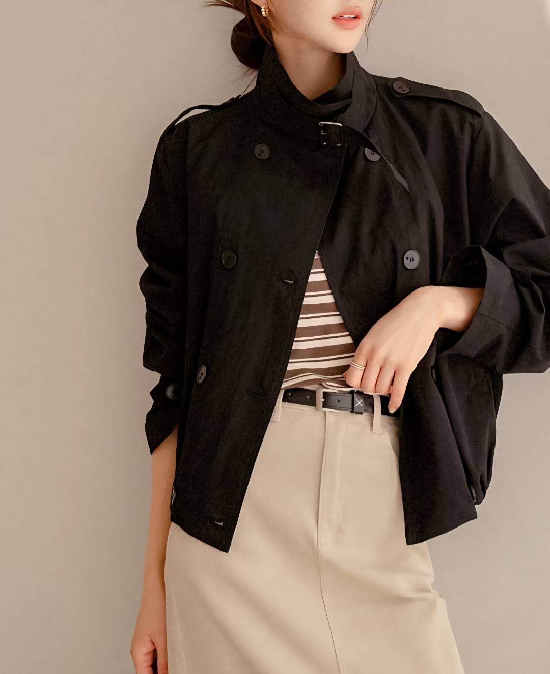 MU 뮤-T東大門㊣實拍女士新品職業人氣熱賣25秋冬休閑夾克MU 뮤-T夾克圖色1