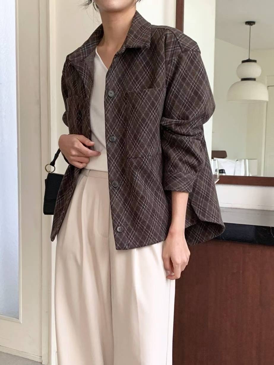 MU 뮤-T東大門㊣直郵女士新款人氣推薦職業25秋冬短款大衣MU 뮤-T短款大衣圖色2