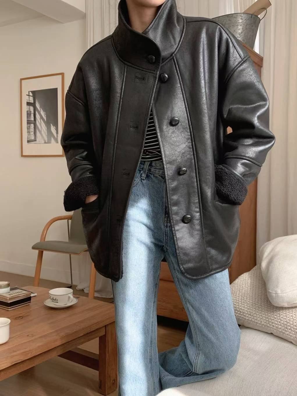 MU 뮤-T東大門㊣代購女裝新款熱賣25秋冬時尚職業真品夾克MU 뮤-T夾克圖色1