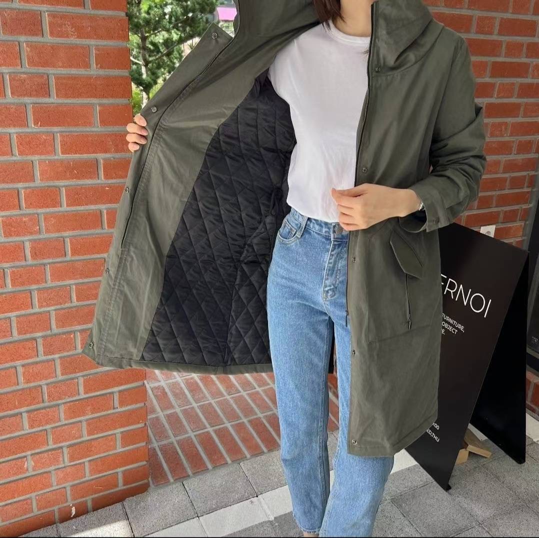 MU 뮤-T東大門㊣代購女士新款25秋冬推薦熱賣職業長款風衣MU 뮤-T長款風衣