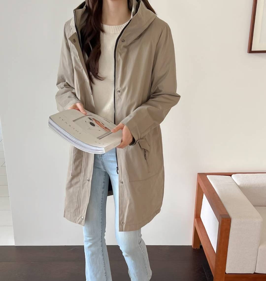 MU 뮤-T東大門㊣代購女士新款25秋冬推薦熱賣職業長款風衣MU 뮤-T長款風衣