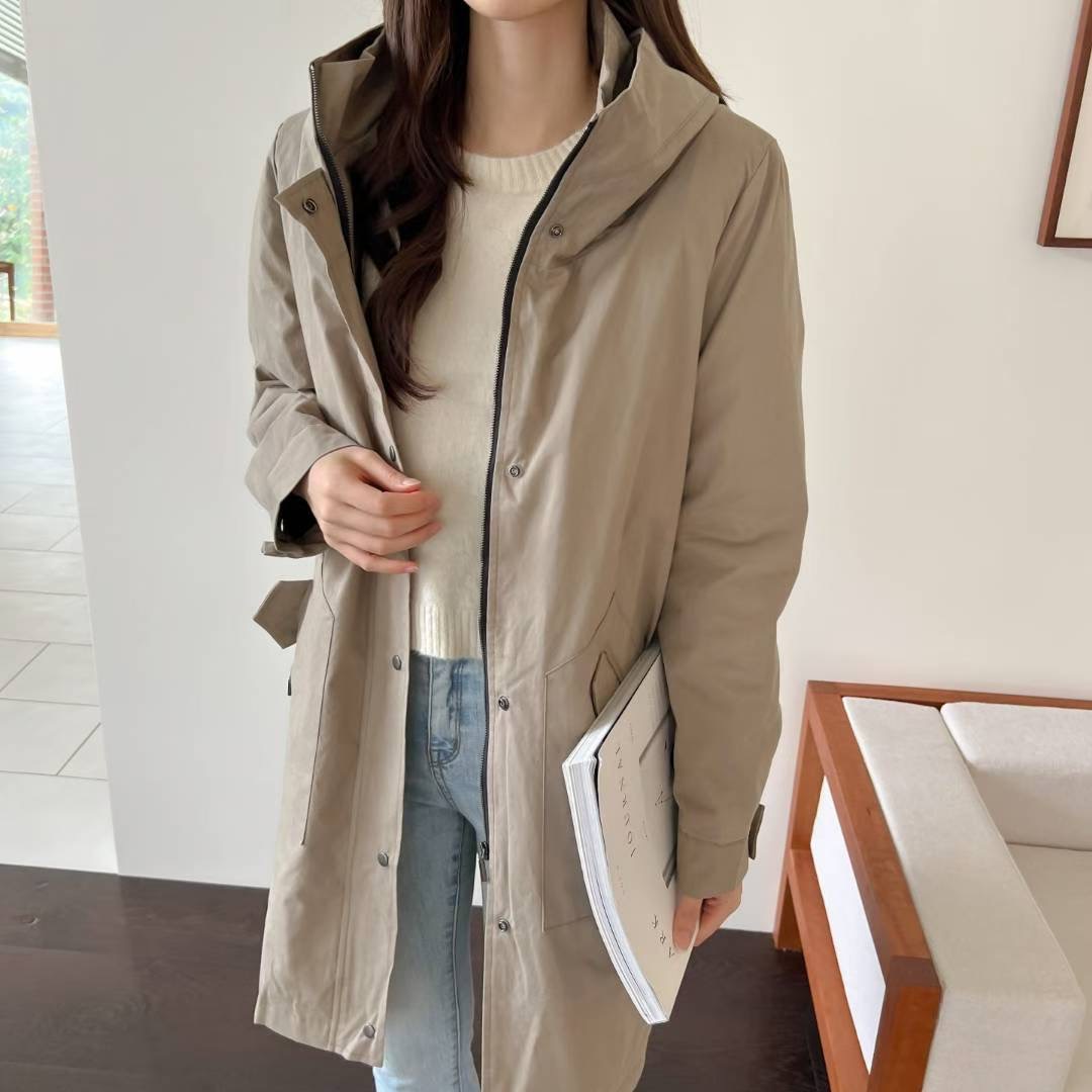 MU 뮤-T東大門㊣代購女士新款25秋冬推薦熱賣職業長款風衣MU 뮤-T長款風衣圖色2