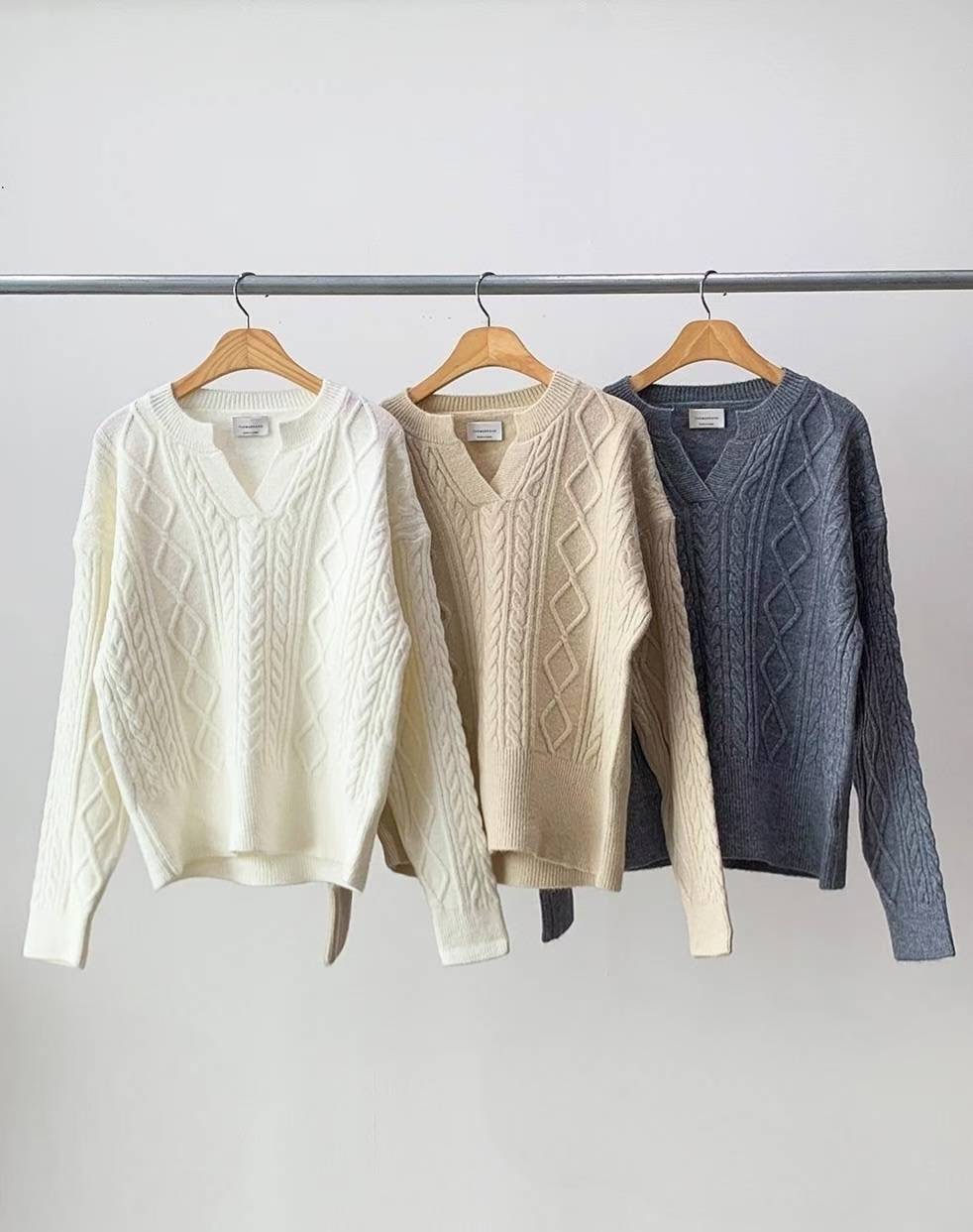 MU 뮤-T韓國直郵㊣女士新款熱賣推薦職業25秋冬人氣休閑毛衣MU 뮤-T毛衣圖色3左三色