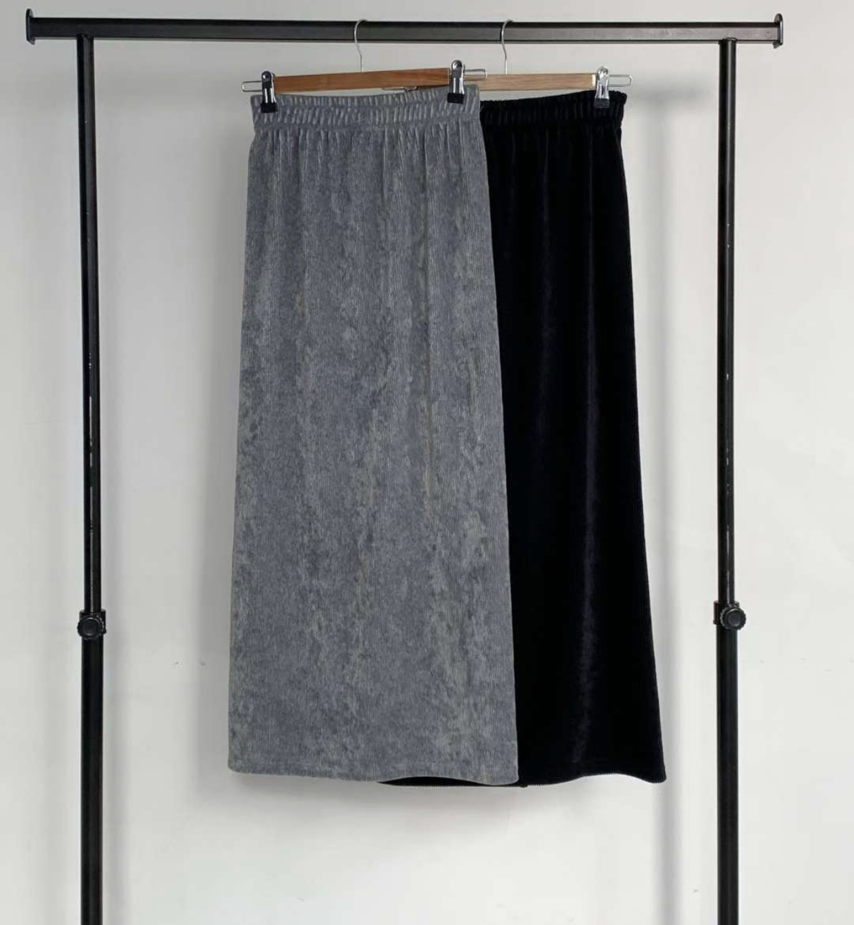 WOO SUNG韓國直郵㊣女裝新品熱賣職業25秋冬長裙天鵝絨柔軟WOO SUNG長裙圖色2左二色