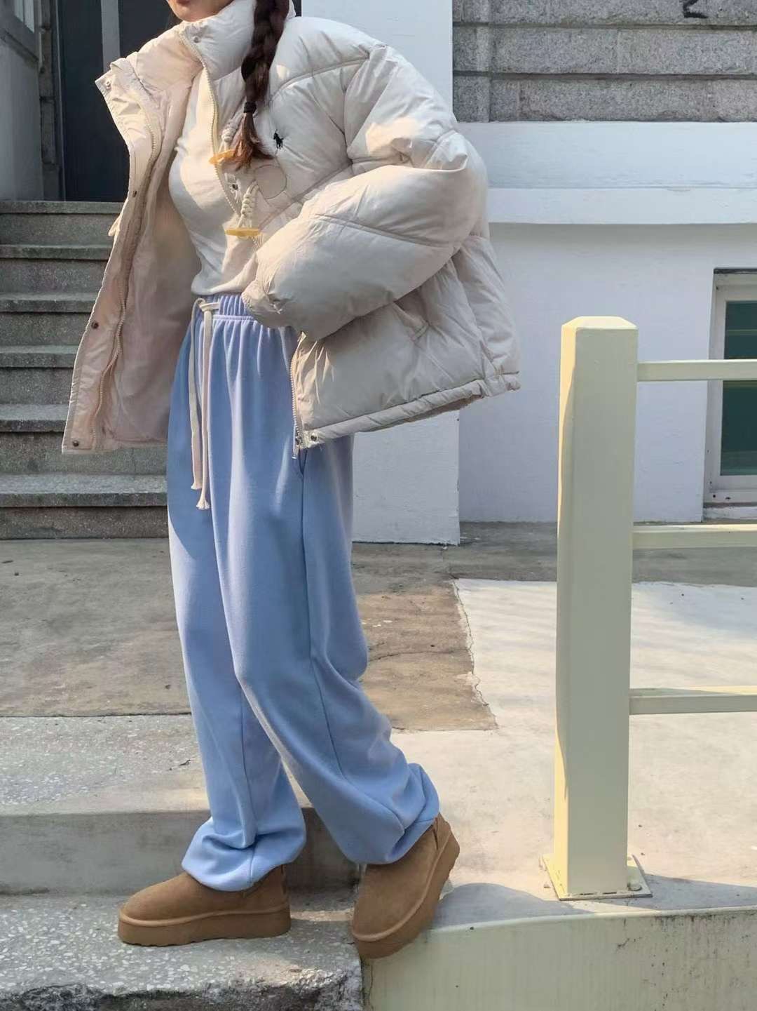 WOO SUNG東大門㊣實拍女士新品職業25秋冬推薦休閑休閑褲貂皮WOO SUNG休閑褲