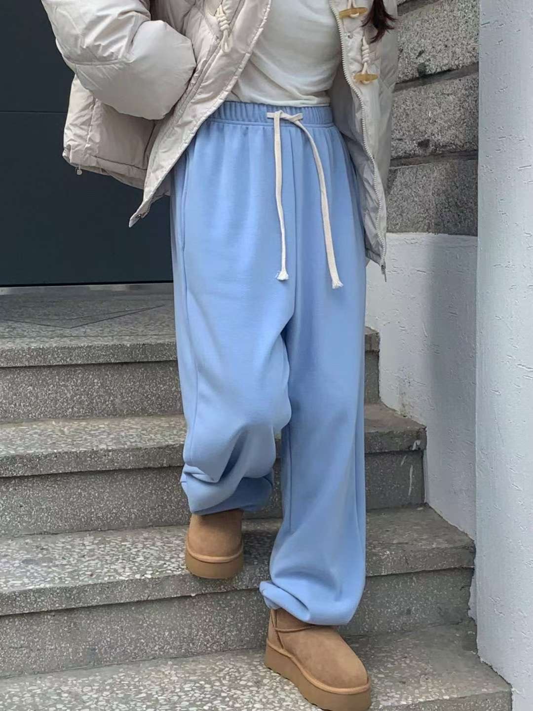 WOO SUNG東大門㊣實拍女士新品職業25秋冬推薦休閑休閑褲貂皮WOO SUNG休閑褲圖色3