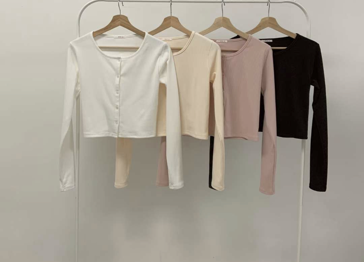 WOO SUNG東大門㊣代購女裝新款熱賣推薦針織衫羊皮混紡開衫WOO SUNG針織衫圖色4左四色