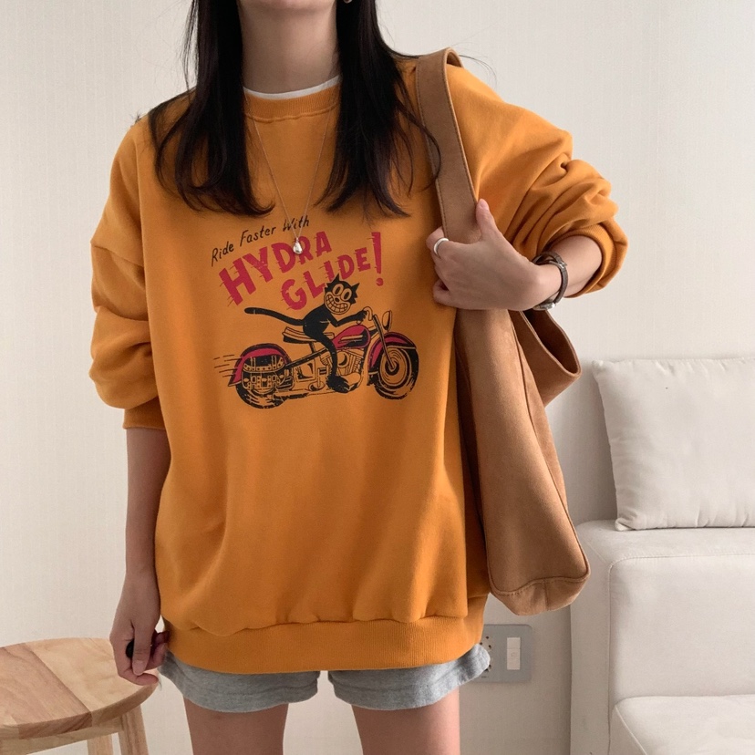 HELLO JINI韓國直郵㊣女士新品時尚職業25秋冬真品人氣衛衣HELLO JINI衛衣