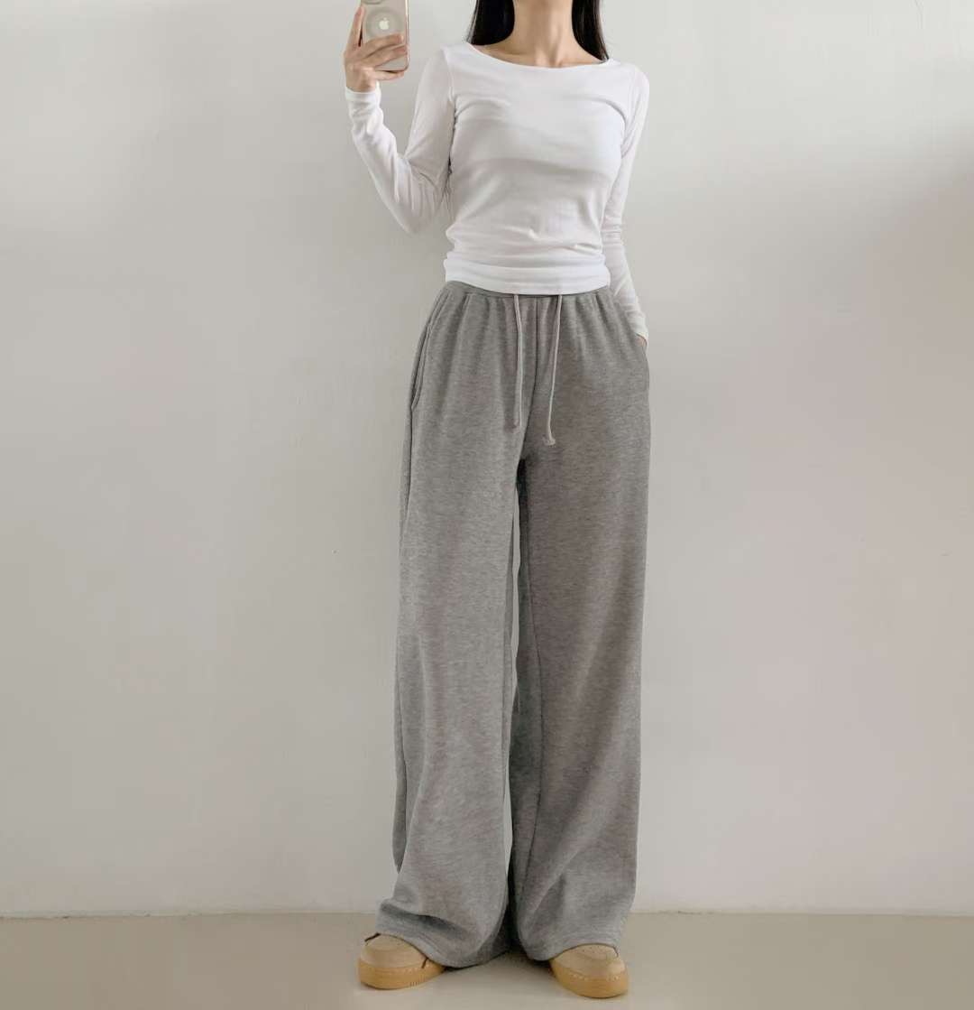 WOO SUNG韓國代購㊣女裝新品人氣休閑熱賣真品休閑褲闊腿褲WOO SUNG休閑褲圖色2