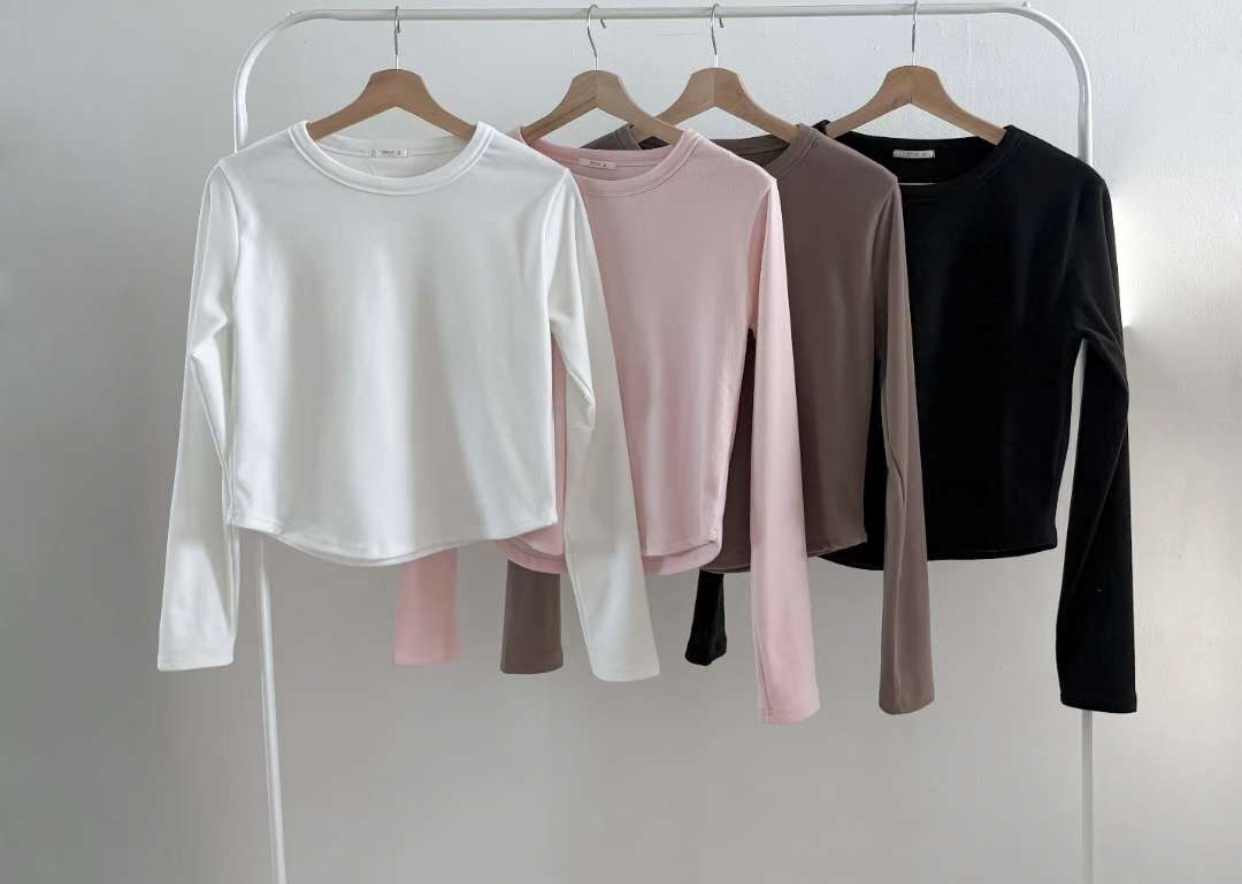 WOO SUNG東大門㊣代購女士新款真品推薦休閑職業熱賣長袖T恤WOO SUNG長袖T恤圖色2左二色