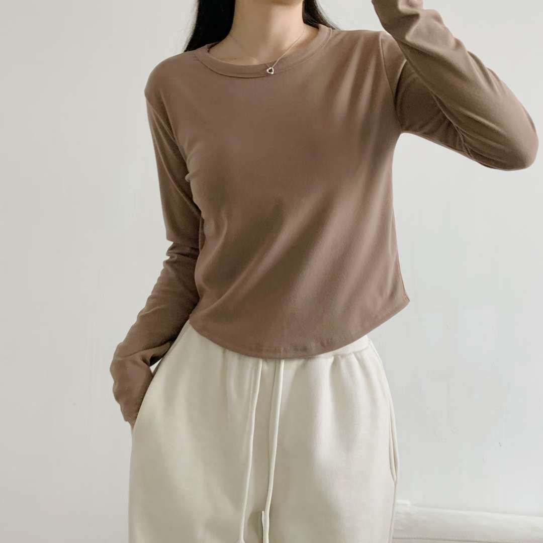 WOO SUNG東大門㊣代購女士新款真品推薦休閑職業熱賣長袖T恤WOO SUNG長袖T恤圖色3