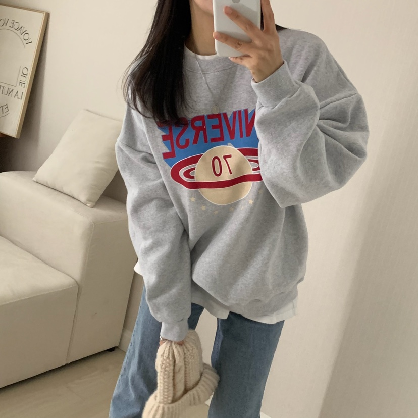 HELLO JINI韓國直郵㊣女裝新款熱賣時尚真品休閑推薦職業衛衣HELLO JINI衛衣