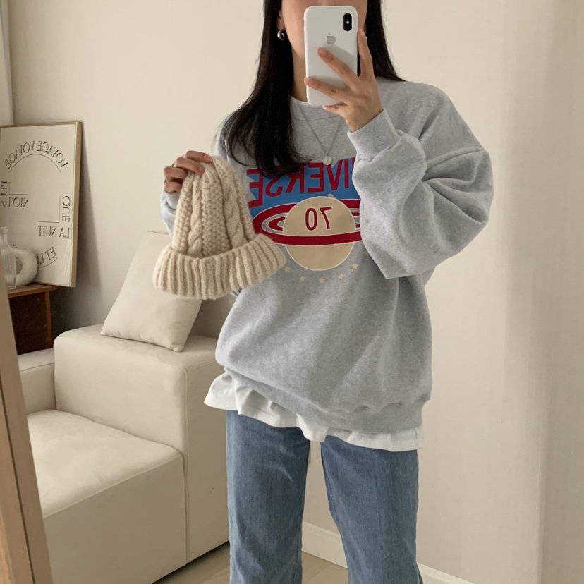 HELLO JINI韓國直郵㊣女裝新款熱賣時尚真品休閑推薦職業衛衣HELLO JINI衛衣