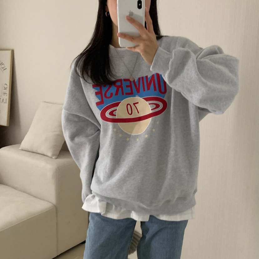 HELLO JINI韓國直郵㊣女裝新款熱賣時尚真品休閑推薦職業衛衣HELLO JINI衛衣