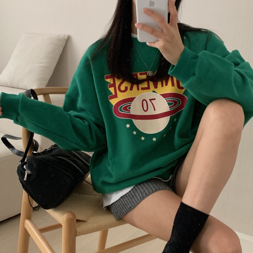 HELLO JINI韓國直郵㊣女裝新款熱賣時尚真品休閑推薦職業衛衣HELLO JINI衛衣