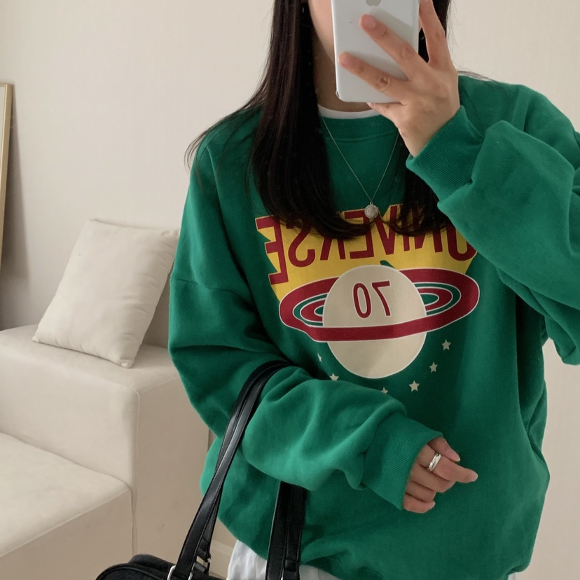 HELLO JINI韓國直郵㊣女裝新款熱賣時尚真品休閑推薦職業衛衣HELLO JINI衛衣