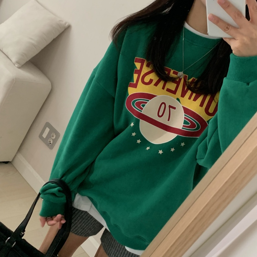 HELLO JINI韓國直郵㊣女裝新款熱賣時尚真品休閑推薦職業衛衣HELLO JINI衛衣