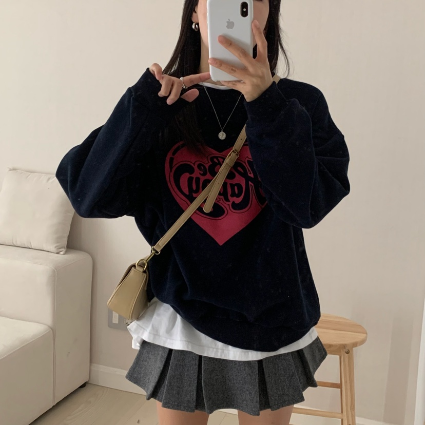 HELLO JINI韓國代購㊣女士新品休閑人氣職業真品熱賣推薦衛衣HELLO JINI衛衣