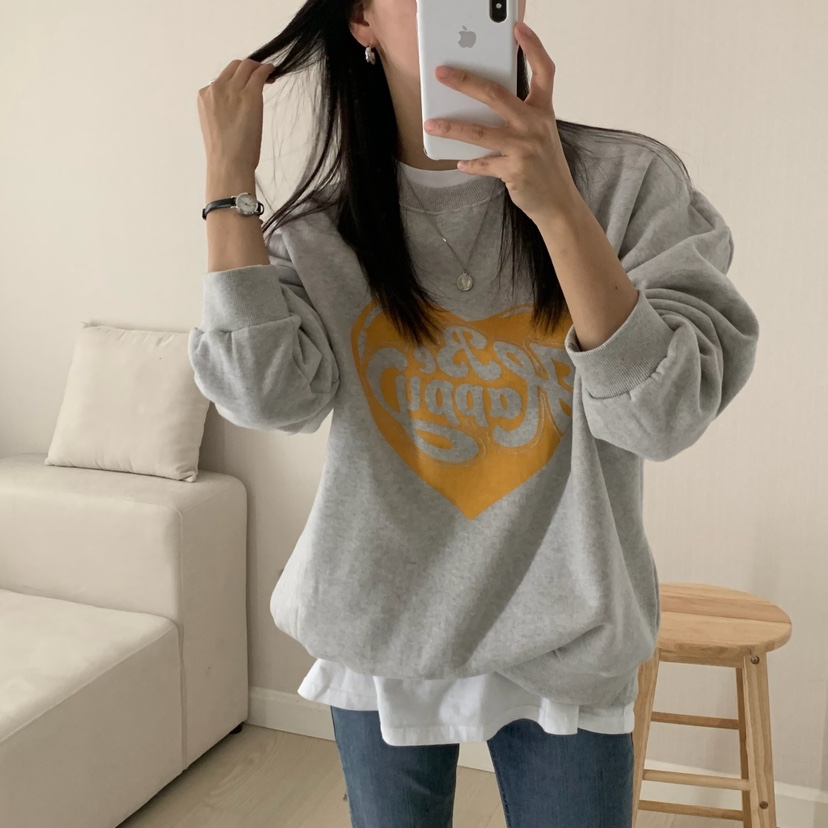 HELLO JINI韓國代購㊣女士新品休閑人氣職業真品熱賣推薦衛衣HELLO JINI衛衣圖色2