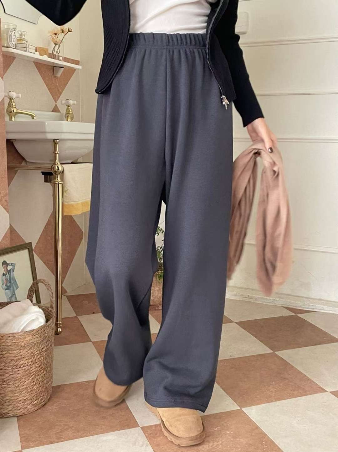 WOO SUNG東大門㊣代購女士新款時尚職業人氣推薦休閑褲貂皮WOO SUNG休閑褲