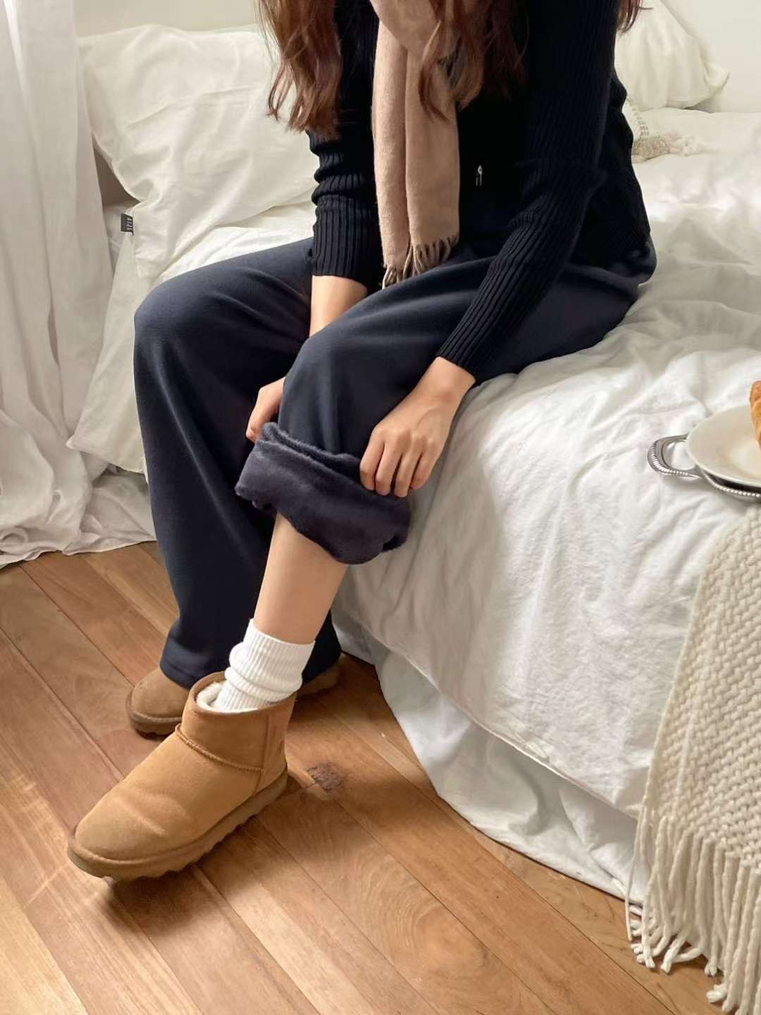 WOO SUNG東大門㊣代購女士新款時尚職業人氣推薦休閑褲貂皮WOO SUNG休閑褲