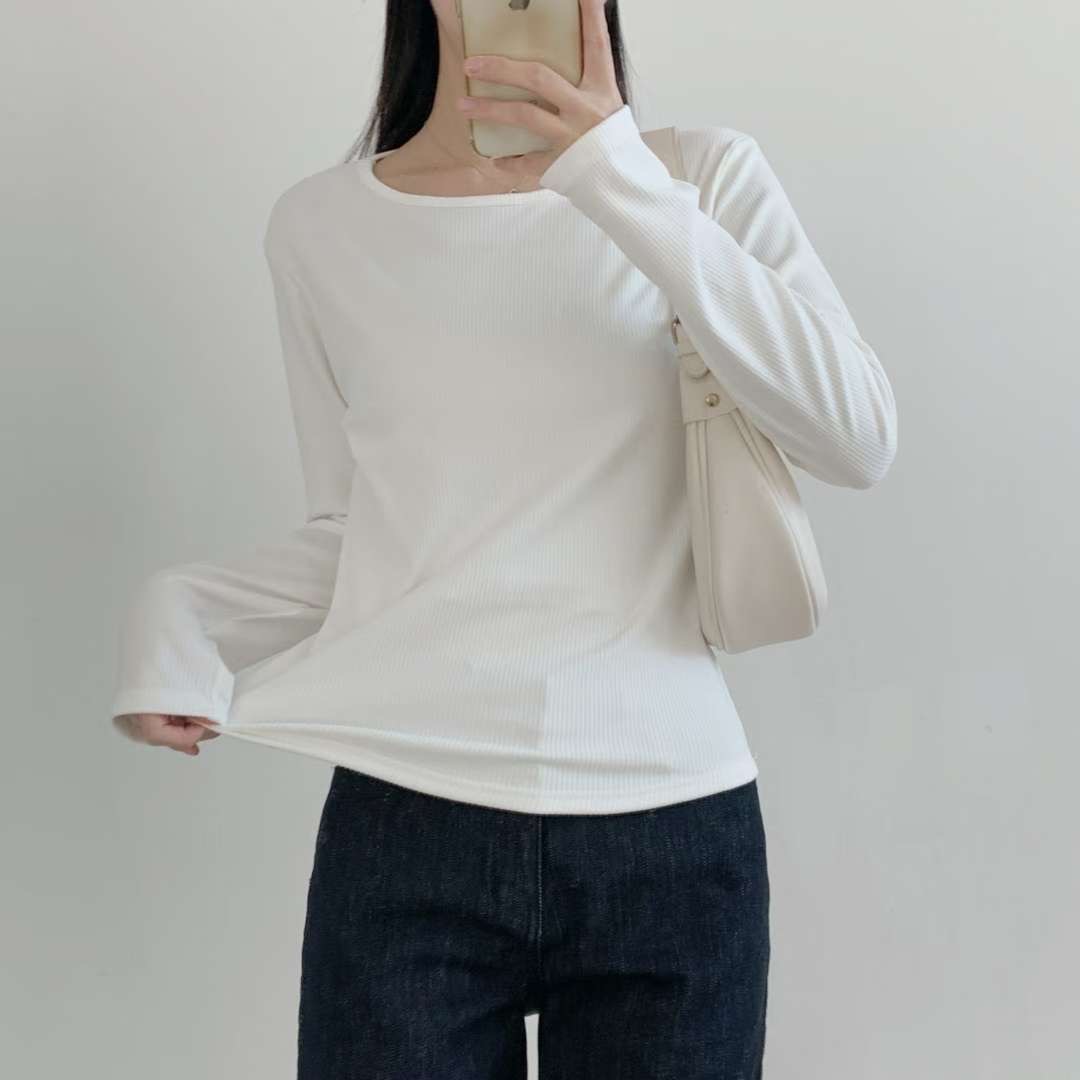 WOO SUNG韓國代購㊣女士新品真品時尚職業熱賣人氣長袖T恤WOO SUNG長袖T恤圖色1