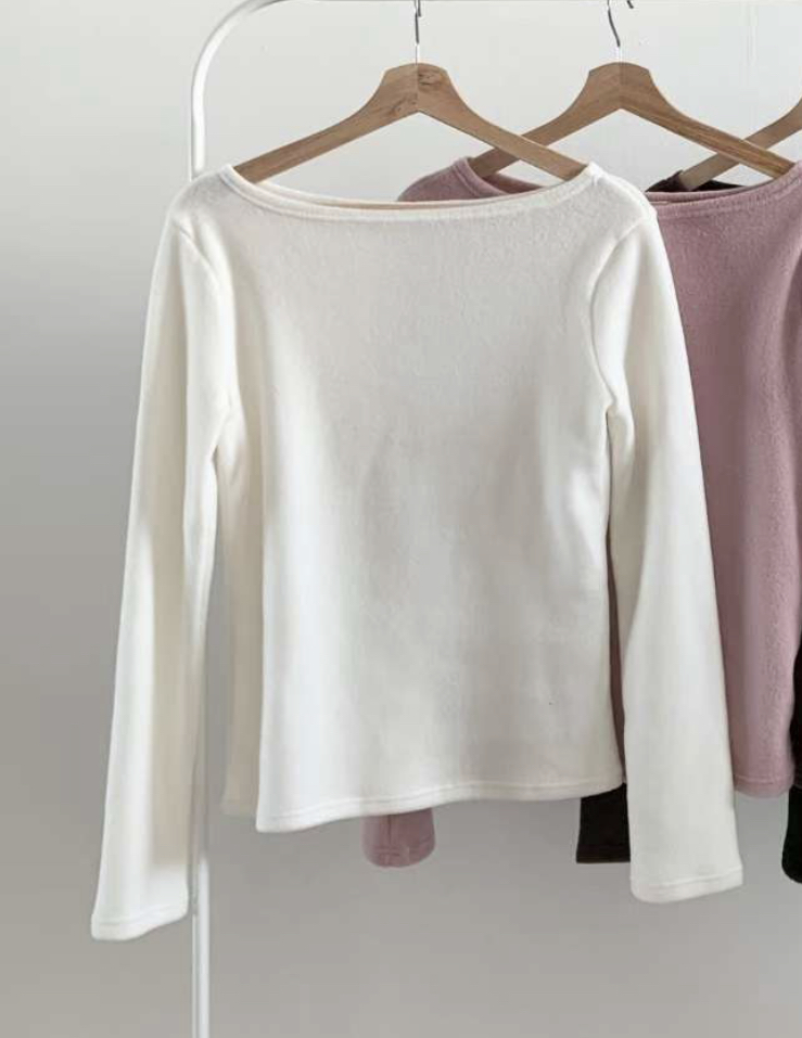 WOO SUNG東大門㊣代購女士新品推薦人氣時尚休閑長袖T恤船領WOO SUNG長袖T恤圖色1