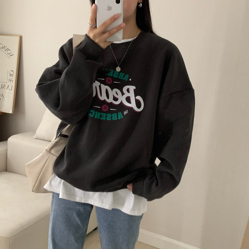 HELLO JINI東大門㊣實拍女裝新品時尚休閑推薦職業人氣衛衣HELLO JINI衛衣