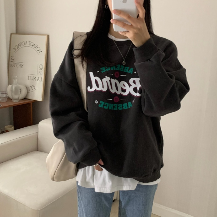 HELLO JINI東大門㊣實拍女裝新品時尚休閑推薦職業人氣衛衣HELLO JINI衛衣