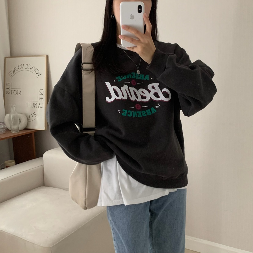 HELLO JINI東大門㊣實拍女裝新品時尚休閑推薦職業人氣衛衣HELLO JINI衛衣