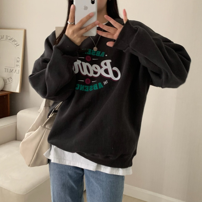 HELLO JINI東大門㊣實拍女裝新品時尚休閑推薦職業人氣衛衣HELLO JINI衛衣